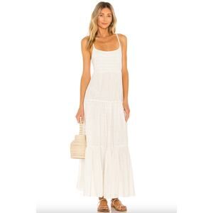 Revolve L*SPACE Santorini Cream Maxi Sundress, Tie-Back, Size XL